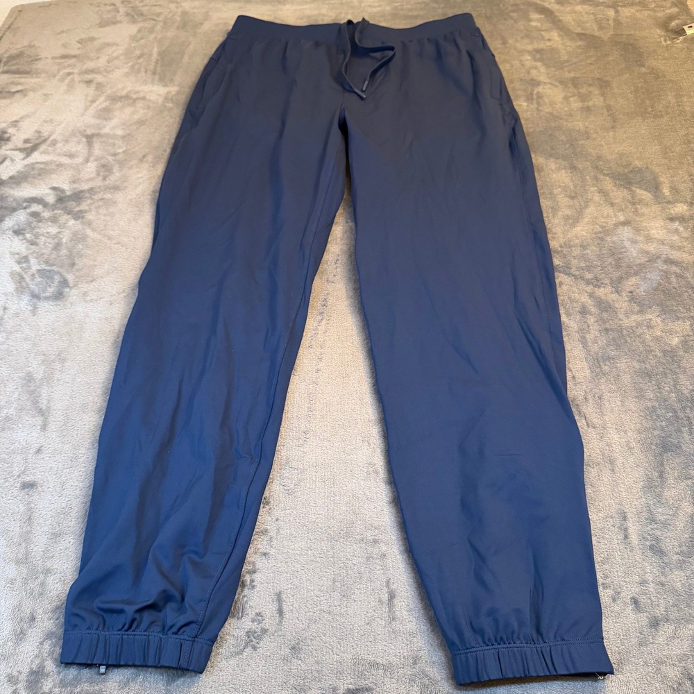Mondetta Outdoor Project Navy Jogger Pants Elastic Waist Drawstring Mens Medium